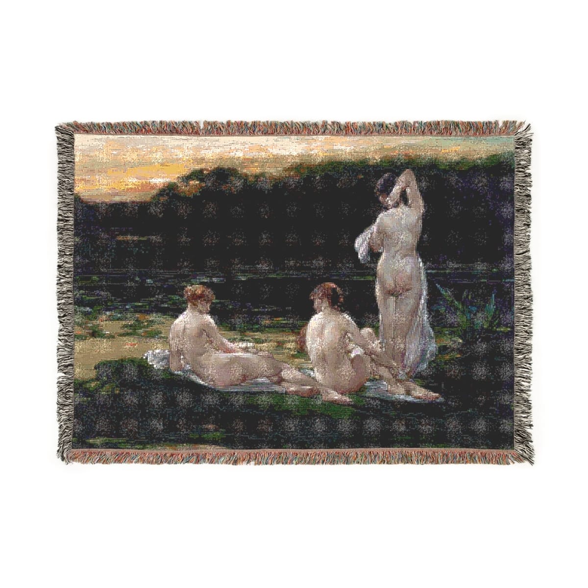 Woven Art Blanket, Artist Walter Shirlaw, Artwork 