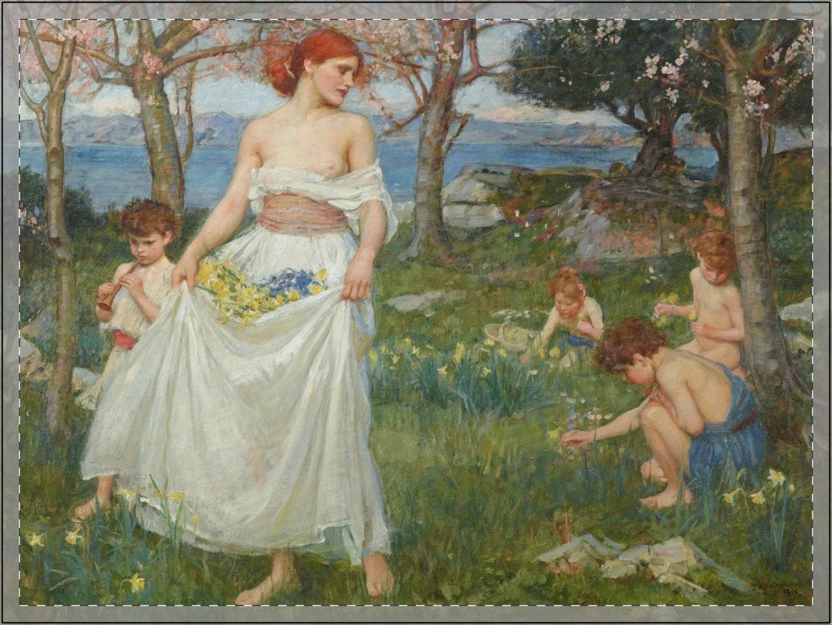 Yard Art Sign, Artist John William Waterhouse, Artwork 