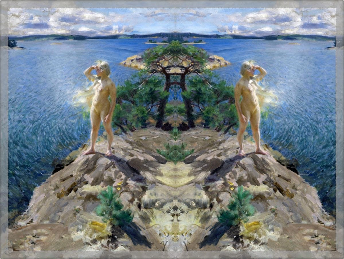 Yard Art Sign, Artist Anders Zorn, Artwork 