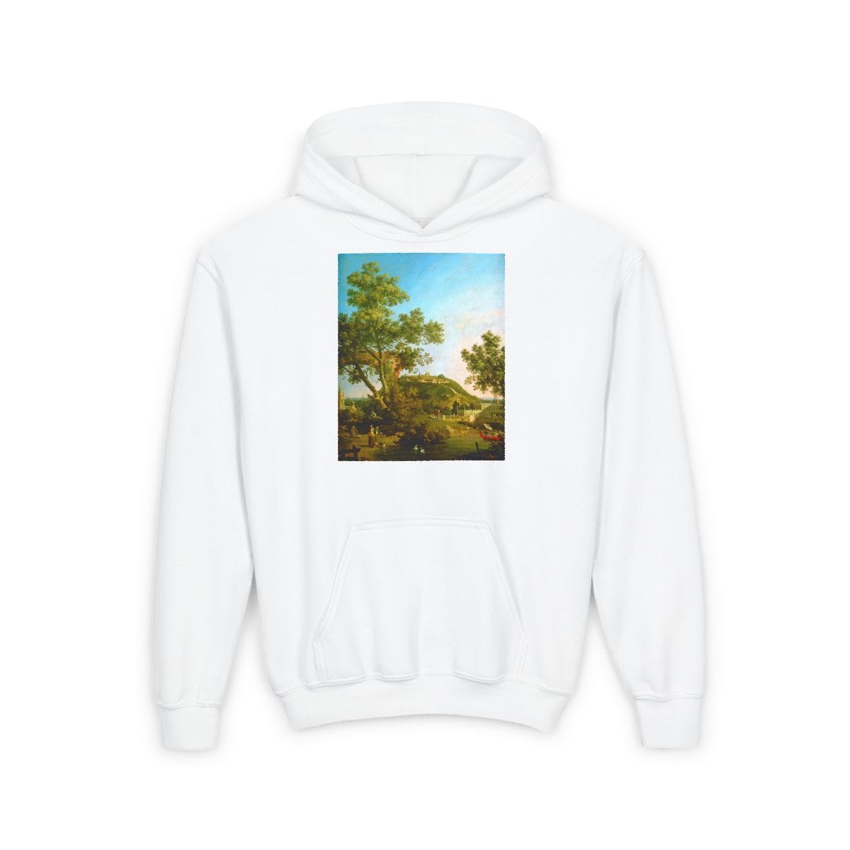 Youth Heavy Blend Hooded Art Sweatshirt, Artist Canaletto, Artwork 
