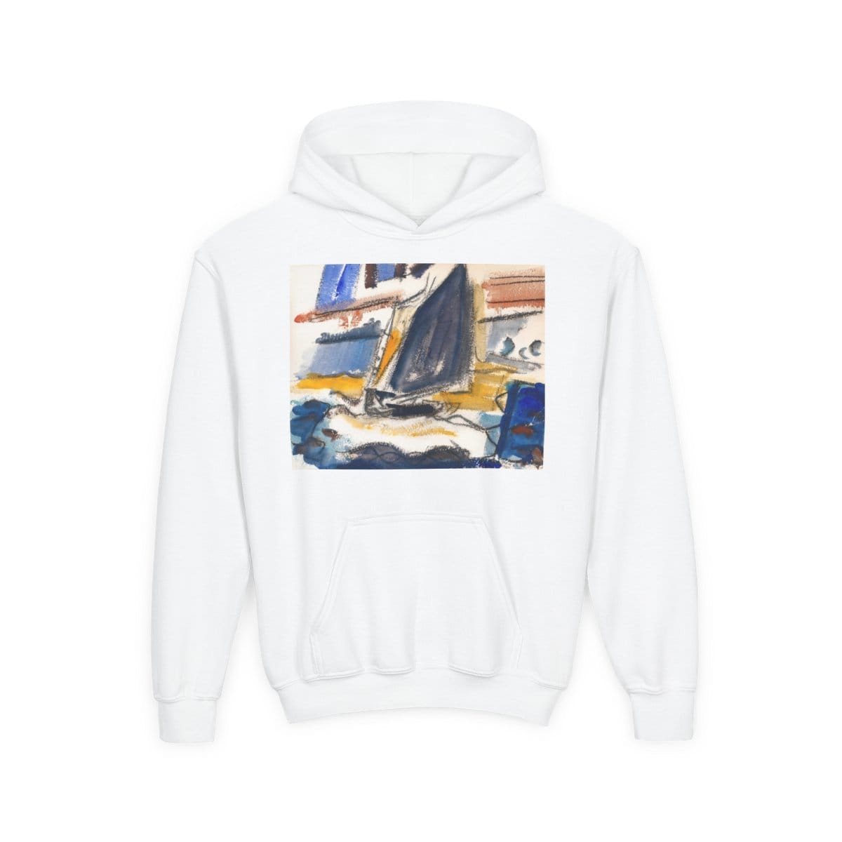 Youth Heavy Blend Hooded Art Sweatshirt, Artist John Marin, Artwork 