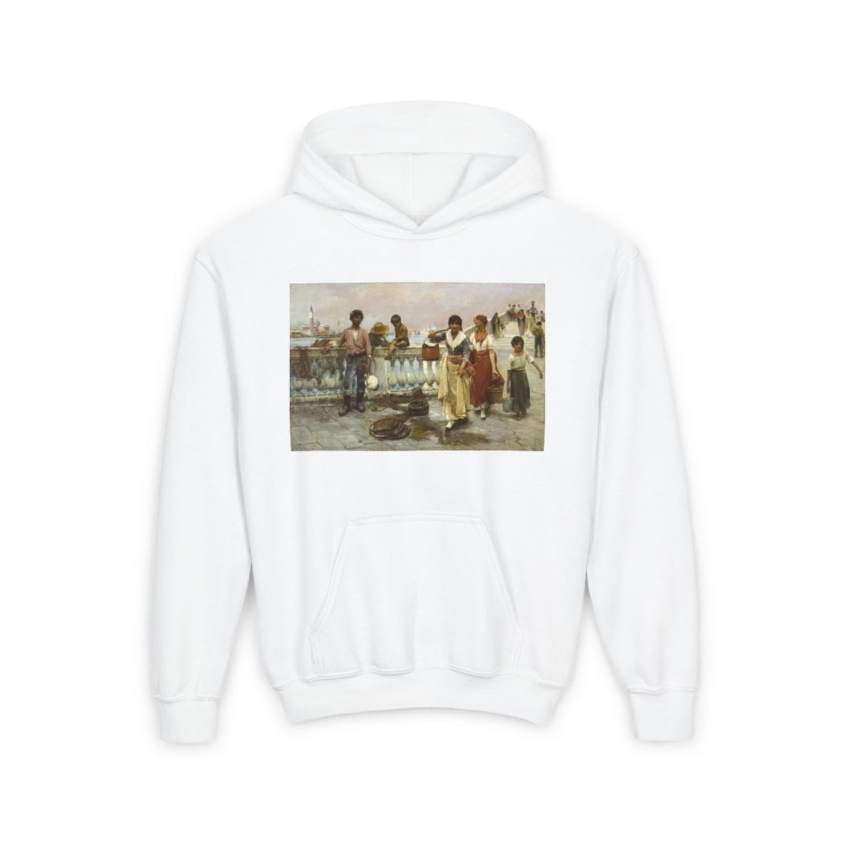 Youth Heavy Blend Hooded Art Sweatshirt, Artist Frank Duveneck, Artwork 
