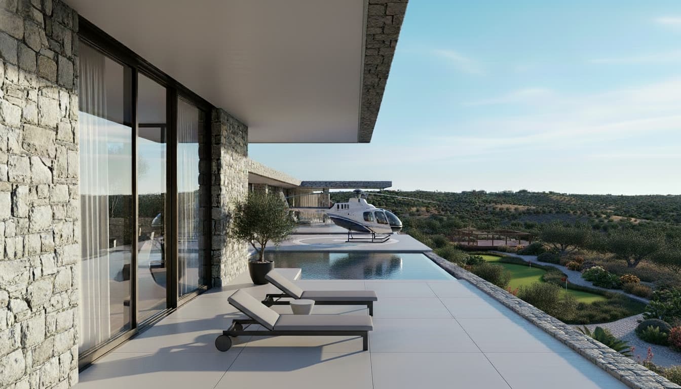 Territorial Systems: countryside in distance from the sea.