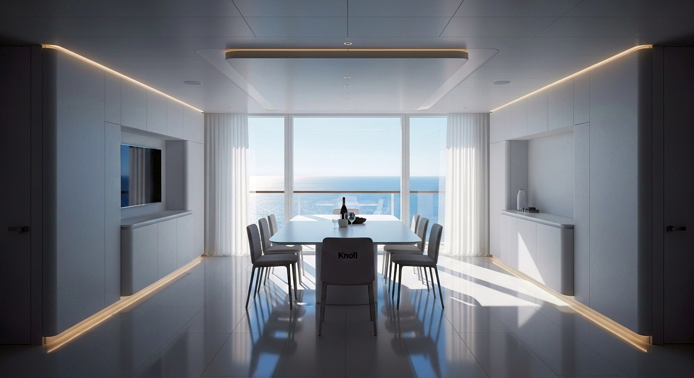 Contemporary monochrome dining concept